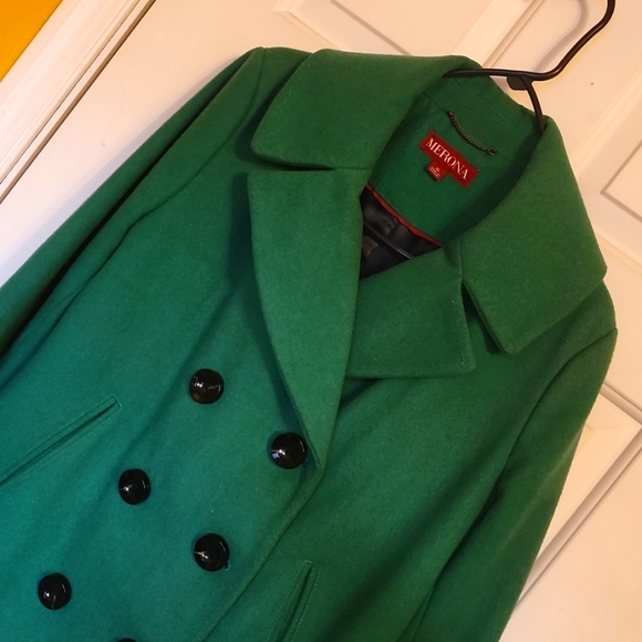 Merona Green Wool Coat - Picture 2 of 16